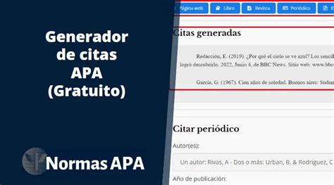 generador de citas apa|Gerador de citações APA gratuito